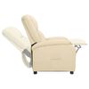 vidaXL Sill&oacute;n reclinable de cuero aut&eacute;ntico crema