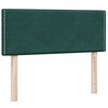 vidaXL Cama box spring con colch&oacute;n y LED terciopelo verde oscuro 120x210 cm