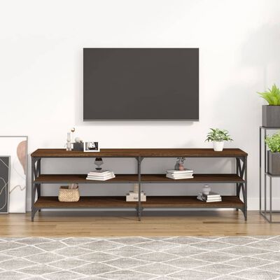 vidaXL Mueble de TV madera contrachapada marrón roble 160x40x50 cm