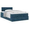 vidaXL Cama otomana con colch&oacute;n 120x190 cm terciopelo azul oscuro