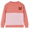 vidaXL Sudadera infantil bloque de colores rosa 104