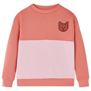 vidaXL Sudadera infantil bloque de colores rosa 104
