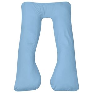 vidaXL Almohada de embarazo azul claro 90x145 cm