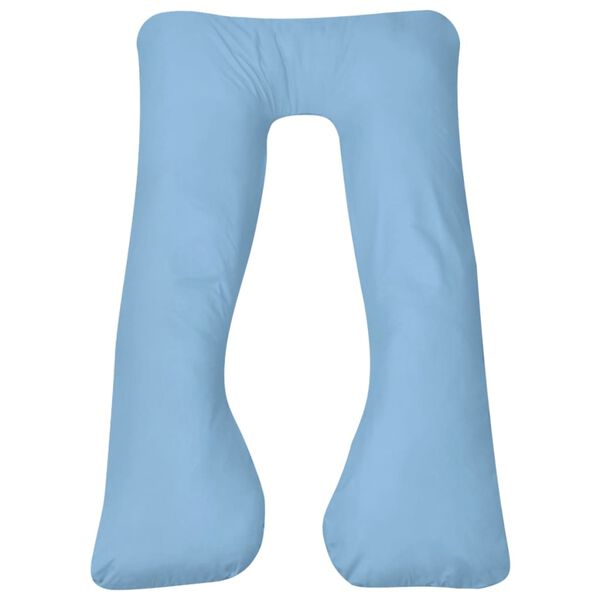 vidaXL Almohada de embarazo azul claro 90x145 cm
