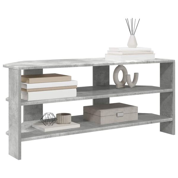 vidaXL MuebledeTVdeesquina Gris Concreto 102x40,5x45cm
