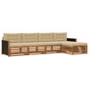 vidaXL Conjunto de sof&aacute;s de exterior 5 uds. Natural y Beige Poli&eacute;ster
