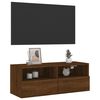 vidaXL Mueble de pared TV madera ingenier&iacute;a marr&oacute;n roble 80x30x30 cm