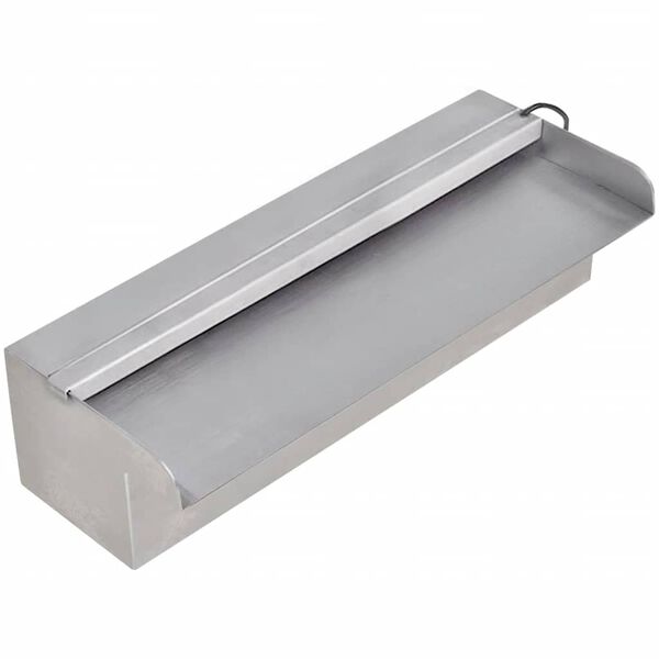 vidaXL Fuente cascada rectangular LED piscina acero inoxidable 30 cm