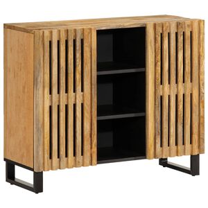 vidaXL Aparador de madera maciza de mango rugosa 90x34x75 cm