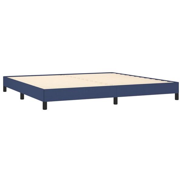 vidaXL Cama sin colch&oacute;n tela azul 200x200 cm