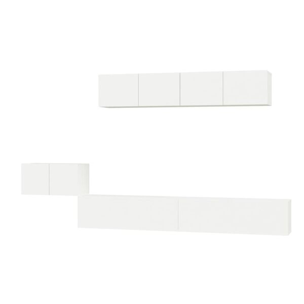 vidaXL Set de muebles para TV 5 piezas madera contrachapada blanco