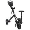 vidaXL Carro de golf con asiento Manual Negro 95 x 69 x 114 cm Hierro