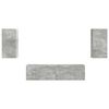 vidaXL Conjunto de mueble de TV 4 pcs Gris Concreto
