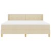 vidaXL Cama tipo Box Spring con colch&oacute;n Crema 200 x 180 cm Poli&eacute;ster