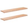 vidaXL Alfeizares 2 uds. Natural 110 x 30 x 2 cm Madera de Haya S&oacute;lida