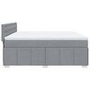 vidaXL Cama box spring con colch&oacute;n tela gris claro 180x200 cm