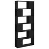 vidaXL Librer&iacute;a separador madera contrachapada negro 80x24x186 cm