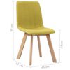 vidaXL Sillas de comedor 4 unidades tela amarillo