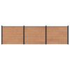 vidaXL Panel de valla 3 uds. 526 x 146 cm WPC y Aluminio Marr&oacute;n