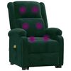 vidaXL Sill&oacute;n de masaje elevable terciopelo verde oscuro