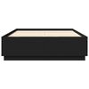 vidaXL Estructura de cama con LED sin colch&oacute;n negra 150x200 cm