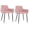 vidaXL Sillas de comedor 2 unidades terciopelo rosa