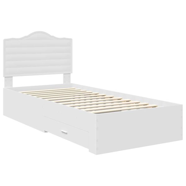 vidaXL Estructura de cama con caj&oacute;n 90 x 190 cm Madera de ingenier&iacute;a