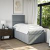 vidaXL Cama box spring con colch&oacute;n tela gris claro 80x200 cm