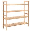 vidaXL Zapatero de madera maciza de nogal 69x26x81 cm