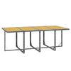 vidaXL Set comedor jard&iacute;n 9 pzas y cojines rat&aacute;n sint&eacute;tico gris