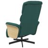 vidaXL Sill&oacute;n reclinable con reposapi&eacute;s tela verde oscuro
