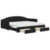 vidaXL Sof&aacute; cama nido con cajones terciopelo negro 90x190 cm