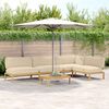 vidaXL Juego de Sof&aacute; con coj&iacute;n 5 pcs Beige Madera de Acacia S&oacute;lida