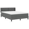 vidaXL Cama tipo Box Spring Gris oscuro 190 x 140 cm Poli&eacute;ster