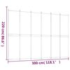 vidaXL Biombo divisor de 6 paneles de tela blanco 300x220 cm