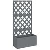 vidaXL Jardinera con enrejado gris WPC 65x33x135 cm