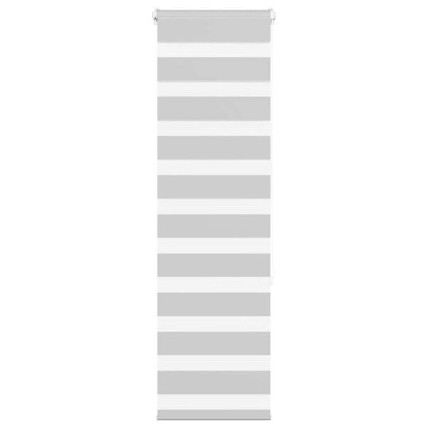 vidaXL Estor cebra gris claro 40x150 cm tejido ancho 35,9 cm poli&eacute;ster