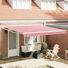 vidaXL Toldo Retr&aacute;ctil Rojo y 400 x 300 cm Poli&eacute;ster y Aluminio