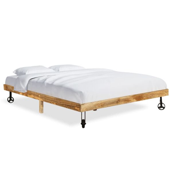 vidaXL Estructura de cama sin colchón madera maciza mango 200x200 cm