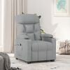 vidaXL Sill&oacute;n reclinable el&eacute;ctrico tela gris claro