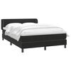 vidaXL Cama box spring con colch&oacute;n terciopelo negro 160x220 cm