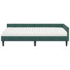 vidaXL Estructura de Cama Esquina con Colch&oacute;n 2 pcs Verde Terciopelo