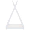 vidaXL Estructura de cama infantil madera maciza pino blanca 70x140 cm