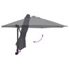 vidaXL Parasol de jardín Antracita y Negro 248 x 248 x 148 cm