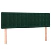 vidaXL Cama box spring colch&oacute;n y LED terciopelo verde oscuro 140x200cm