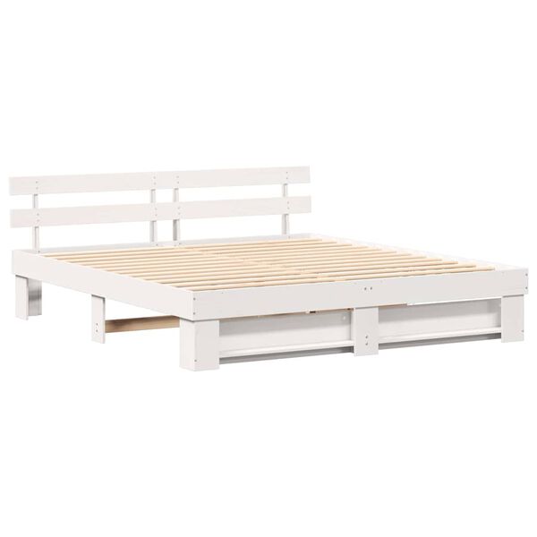 vidaXL Estructura de cama 200 x 200 cm Madera de pino macizo