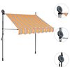vidaXL Toldo manual retráctil con LED amarillo y azul 200 cm