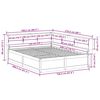 vidaXL Cama con estanter&iacute;a sin colch&oacute;n madera maciza blanca 150x200 cm