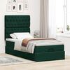 vidaXL Estructura cama otomana colchones terciopelo verde oscuro