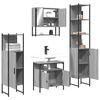 vidaXL Set de muebles de baño 4 pzas madera contrachapada gris sonoma